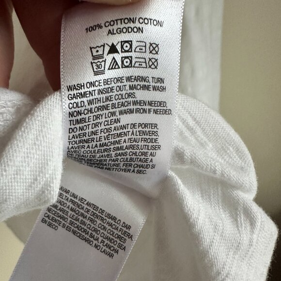 Lucky Brand White Long Sleeve Tee Sz M - Picture 6 of 6